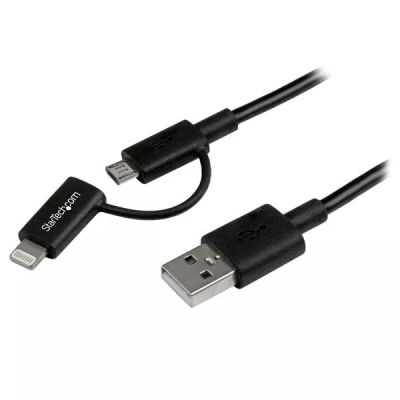 Achat StarTech.com Câble Lightning 8 broches ou Micro USB vers USB de 1 m - Cordon de charge / synchronisation - Noir - 0065030860468