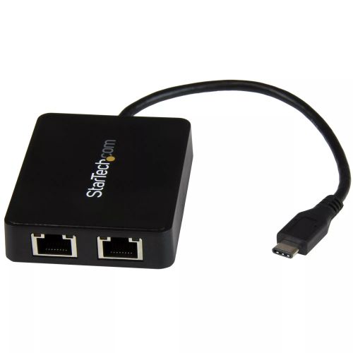 Achat Câble USB StarTech.com Adaptateur réseau USB-C vers 2 ports Gigabit Ethernet avec port USB 3.0 (Type-A)