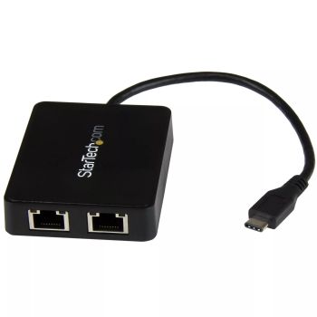 Achat StarTech.com Adaptateur réseau USB-C vers 2 ports Gigabit Ethernet avec port USB 3.0 (Type-A) sur hello RSE