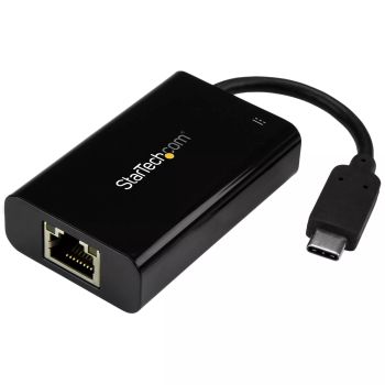 Revendeur officiel StarTech.com Adaptateur/Convertisseur USB C vers Gigabit Ethernet avec PD 2.0 - 1Gbps USB 3.1 Type C vers RJ45 LAN avec Alimentation - TB3 Compatible/ MacBook Pro Chromebook