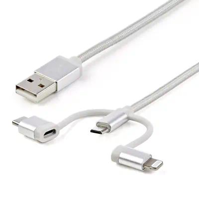 StarTech Câble multi chargeur USB de 1 m - Lightning USB-C - Câble USB - visuel 1