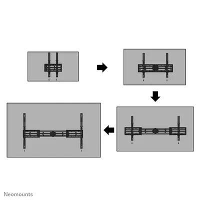 Neomounts WL35S-950BL19 Support mural robuste pour écran 55-110" - inclinable - verrouillable - pays - Support Fixe & Mobile - visuel 5