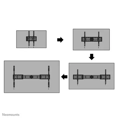 Neomounts WL30S-950BL19 Support mural robuste pour écran 55-110" - fixe - verrouillable - paysage et - Support Fixe & Mobile - visuel 5