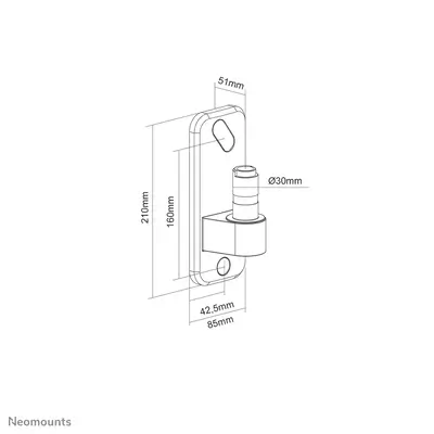 Neomounts AWL75-450WH Adaptateur mural pour support d'écran - Support Fixe & Mobile - visuel 1