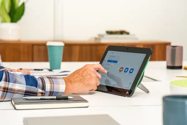 HP Poly Fixation sur vitre Poly TC10 blanc - Visioconférence - visuel 2