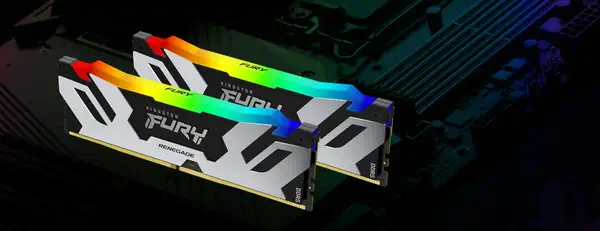 16Go 7200MT/s DDR5 CL38 DIMM (Kit de 2) FURY Renegade RGB XMP - Kingston - Mémoire - visuel 6