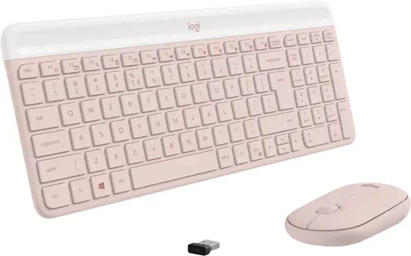 Logitech 920-011322 clavier Souris incluse Bureau RF sans fil QWERTY US International Rose - Clavier - visuel 3
