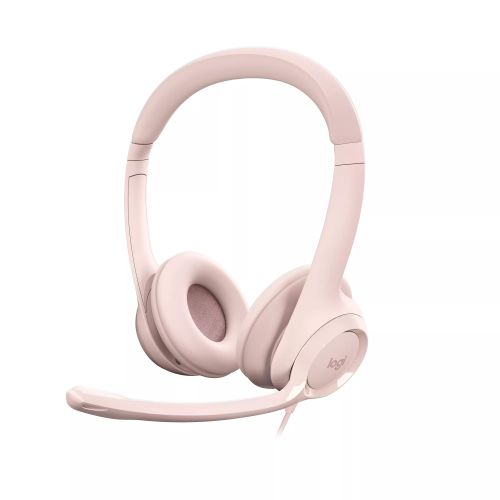 Revendeur officiel Casque Micro LOGITECH H390 Headset on-ear wired USB-A rose