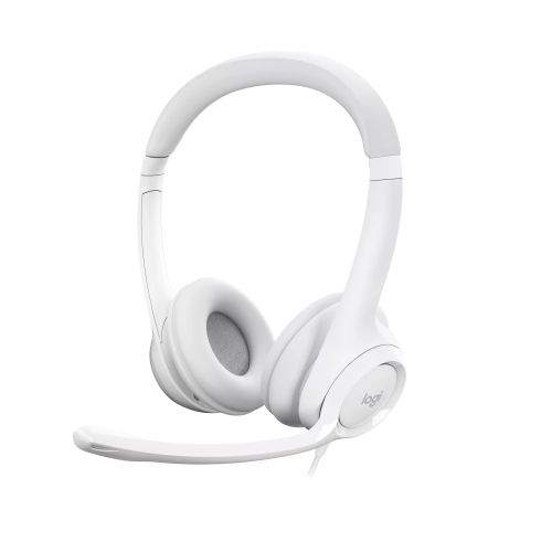Revendeur officiel Casque Micro LOGITECH H390 Headset on-ear wired USB-A off-white