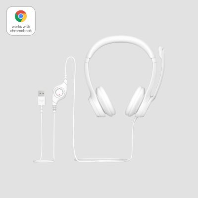 Vente LOGITECH H390 Headset on-ear wired USB-A off-white Logitech au meilleur prix - visuel 6