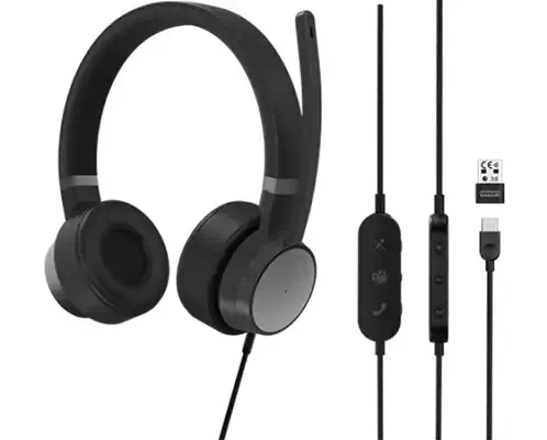 Lenovo Go Wired ANC Casque Avec fil Arceau Car/Home office USB Type-C Noir - Casque Micro - visuel 8