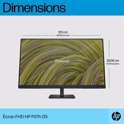 HP P27h G5 68.6cm 27p FHD Monitor DP HP - visuel 1 - hello RSE - Support de montage pour ordinateurs HP B200