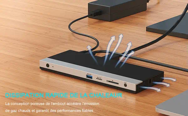 DLH DY-SA5030 station d'accueil Avec fil USB 3.2 Gen 1 (3.1 Gen 1) Type-C Noir - Station d'accueil pour portable - visuel 10