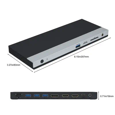 DLH DY-SA5030 station d'accueil Avec fil USB 3.2 Gen 1 (3.1 Gen 1) Type-C Noir - Station d'accueil pour portable - visuel 4