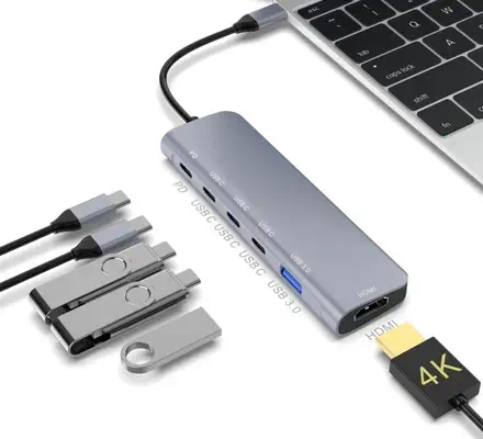 DLH DY-TU5005 station d'accueil USB Type-C Argent - Station d'accueil pour portable - visuel 5
