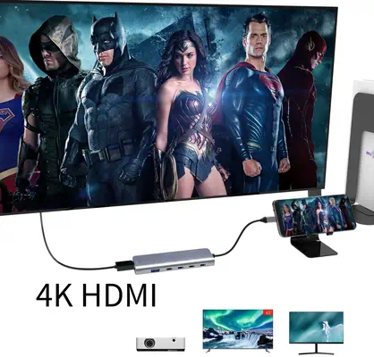 DLH DY-TU5005 station d'accueil USB Type-C Argent - Station d'accueil pour portable - visuel 7