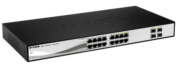 D-Link DGS-1210-16 Géré L2 Gigabit Ethernet (10/100/1000) Noir D-Link - visuel 1 - hello RSE - Intégration parfaite