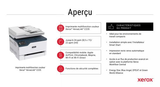 Xerox C235 copie/impression/numérisation/télécopie sans fil A4, 22 ppm, Xerox - visuel 7 - hello RSE