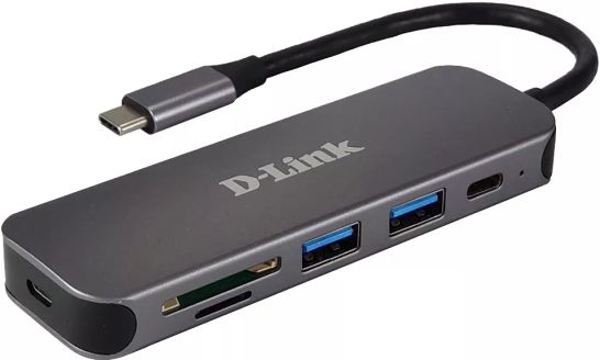 Revendeur officiel Switchs et Hubs D-LINK 5in1 USB-C Hub with Card Reader