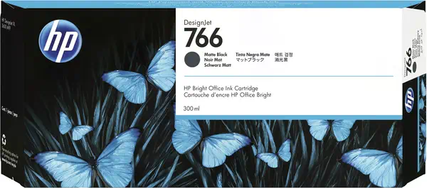 Revendeur officiel Cartouche d'encre DesignJet HP 766 noir mat de 300 ml