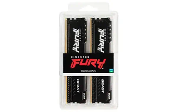 32Go 2666MT/s DDR4 CL16 DIMM (Kit de 2) 1Gx8 FURY Beast Black - Kingston - Mémoire - visuel 6