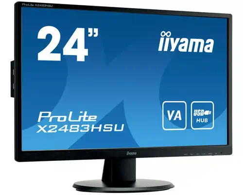 iiyama ProLite X2483HSU-B5 écran plat de PC 60,5 cm (23.8") 1920 x 1080 pixels Full HD LED Noir - Ecran Ordinateur - visuel 1