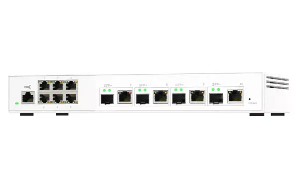QNAP QSW-M2106-4C commutateur réseau Géré L2 2.5G Ethernet (100/1000/2500) Blanc - Switchs et Hubs - visuel 4