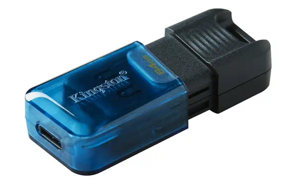 64GB DataTraveler 80 M 200 Mo/s USB-C 3.2 Kingston - visuel 1 - hello RSE - Stockage lors des déplacements