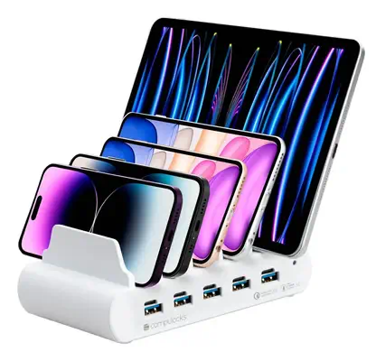 5 Ports USB Charging Dock Station - Compulocks - Accessoires Tablette - visuel 4