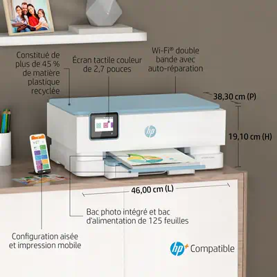 Envy Inspire 7221e Sans fil All-in-One Couleur Imprimante, HP - visuel 1 - hello RSE - Configuration harmonieuse