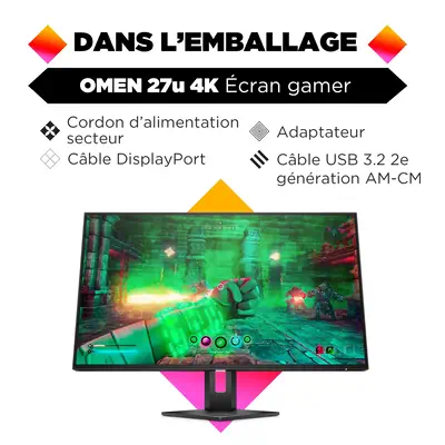HP OMEN Écran gamer 4K 27u HP - visuel 1 - hello RSE - OMEN Light Studio