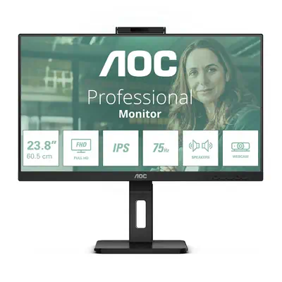 AOC 24P3QW écran plat de PC 60,5 cm (23.8") 1920 x 1080 pixels Full HD Noir - Ecran Ordinateur - visuel 1