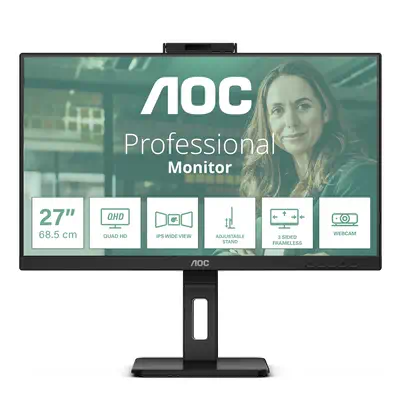 AOC Q27P3QW écran plat de PC 68,6 cm (27") 2560 x 1440 pixels Quad HD Noir - Ecran Ordinateur - visuel 1