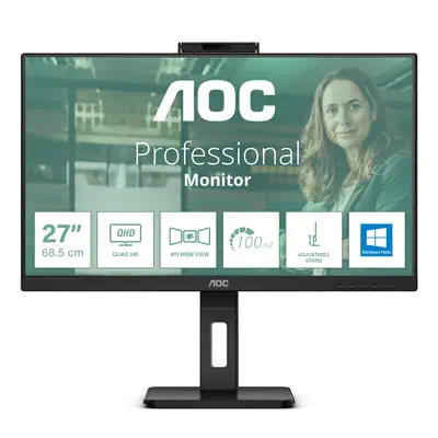 AOC Q27P3CW écran plat de PC 68,6 cm (27") 2560 x 1440 pixels Quad HD LED Noir - Ecran Ordinateur - visuel 1