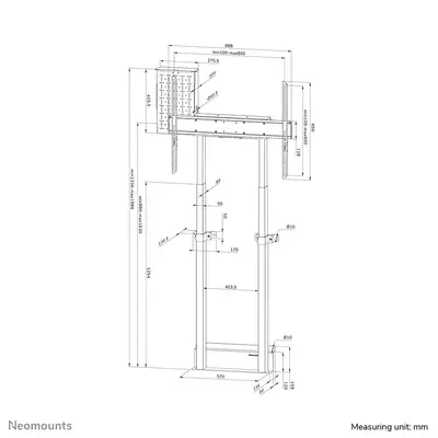 Neomounts WL55-875BL1 Support mural pour écran 55-100" - motorisé - TÜV - Support Fixe & Mobile - visuel 3