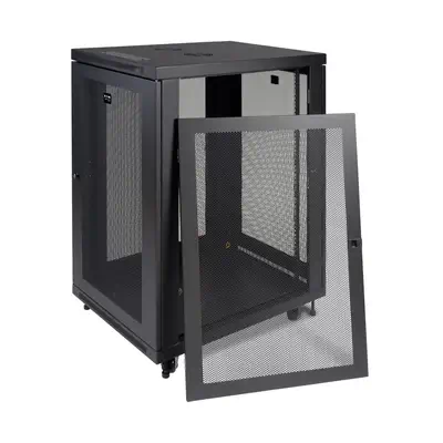 Tripp Lite Armoire rack profonde SmartRack 18U Tripp Lite - visuel 1 - hello RSE - Une armoire de serveur 18U de profondeur moyenne permet d'accueillir des serveurs de 19pouces Équipement rack