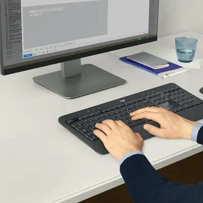 Logitech Advanced MK540 - Pack Clavier, souris Logitech - visuel 1 - hello RSE - UNE EXPÉRIENCE DE FRAPPE FAMILIÈRE