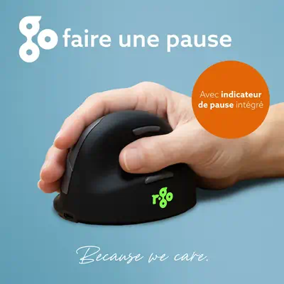 Souris Ergonomique R-Go HE Break avec logiciel de pause, droiter, petit (longueur de la main < 165 m - R-Go Tools - visuel 8