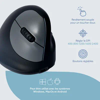 Souris Ergonomique R-Go HE Break avec logiciel de pause, droiter, petit (longueur de la main < 165 m - R-Go Tools - visuel 10
