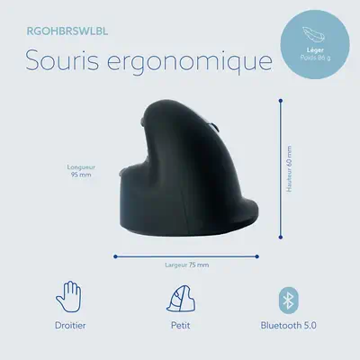 Souris Ergonomique R-Go HE Break avec logiciel de pause, droiter, petit (longueur de la main < 165 m - R-Go Tools - visuel 10