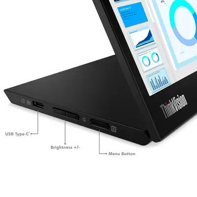 Lenovo ThinkVision M14d LED display 35,6 cm (14") 2240 x 1400 pixels 2.2K Noir - Ecran Ordinateur - visuel 10