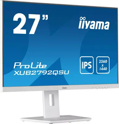 iiyama ProLite XUB2792QSU-W5 écran plat de PC 68,6 cm (27") 2560 x 1440 pixels Wide Quad HD LED Blan - Ecran Ordinateur - visuel 3