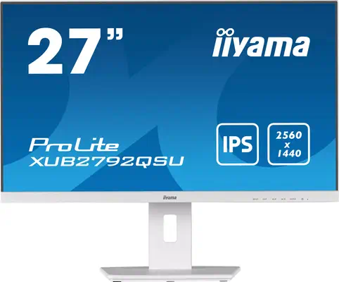 iiyama ProLite XUB2792QSU-W5 écran plat de PC 68,6 cm (27") 2560 x 1440 pixels Wide Quad HD LED Blan - Ecran Ordinateur - visuel 1