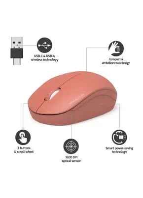 Port Designs 900542 souris Bureau Ambidextre RF sans fil Optique 1600 DPI - Souris - visuel 3