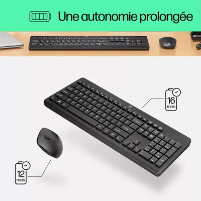 Ensemble clavier et souris sans fil HP 230 - Pack Clavier, souris - visuel 7