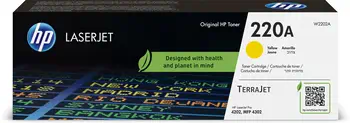 Livraison gratuite Toner HP LaserJet jaune authentique HP 220A