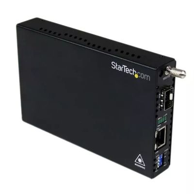 Revendeur officiel Câble RJ et Fibre optique StarTech.com Convertisseur RJ45 Gigabit Ethernet sur Fibre Optique avec SFP Ouvert - 1000Mbps