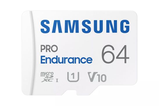 Vente Carte Mémoire SAMSUNG PRO Endurance microSD Class10 64Go incl