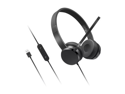 Vente LENOVO Headset on-ear wired USB-A black Lenovo au meilleur prix - visuel 2