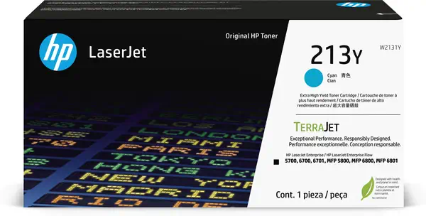 213Y Toner LaserJet authentique Extra-grande capacité Cyan - HP - visuel 8